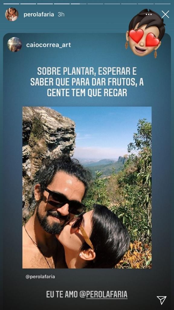 Caio Correa agradece carinho de Pérola Faria (Foto: Reprodução/Instagram)