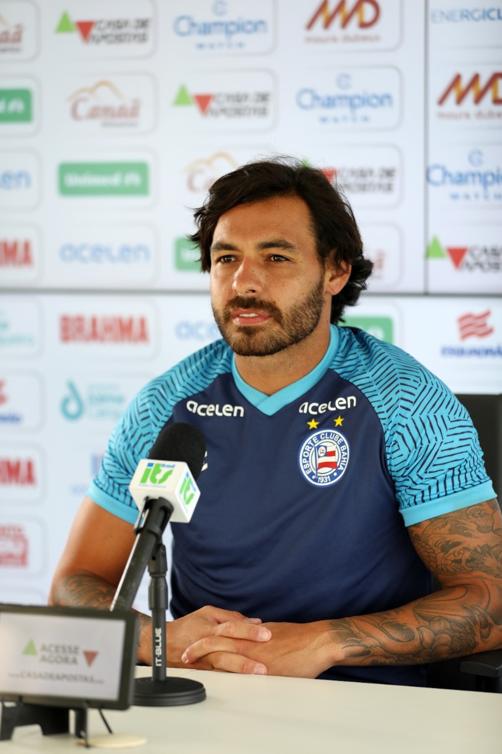 Ricardo Goulart renovou contrato até o fim de 2023 — Foto:  Felipe Oliveira / EC Bahia / Divulgação