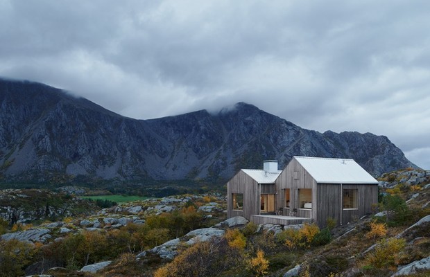 Vega Cottage. Localizado na ilha Vega, na Noruega (Foto: Kolman Boye Architechts)