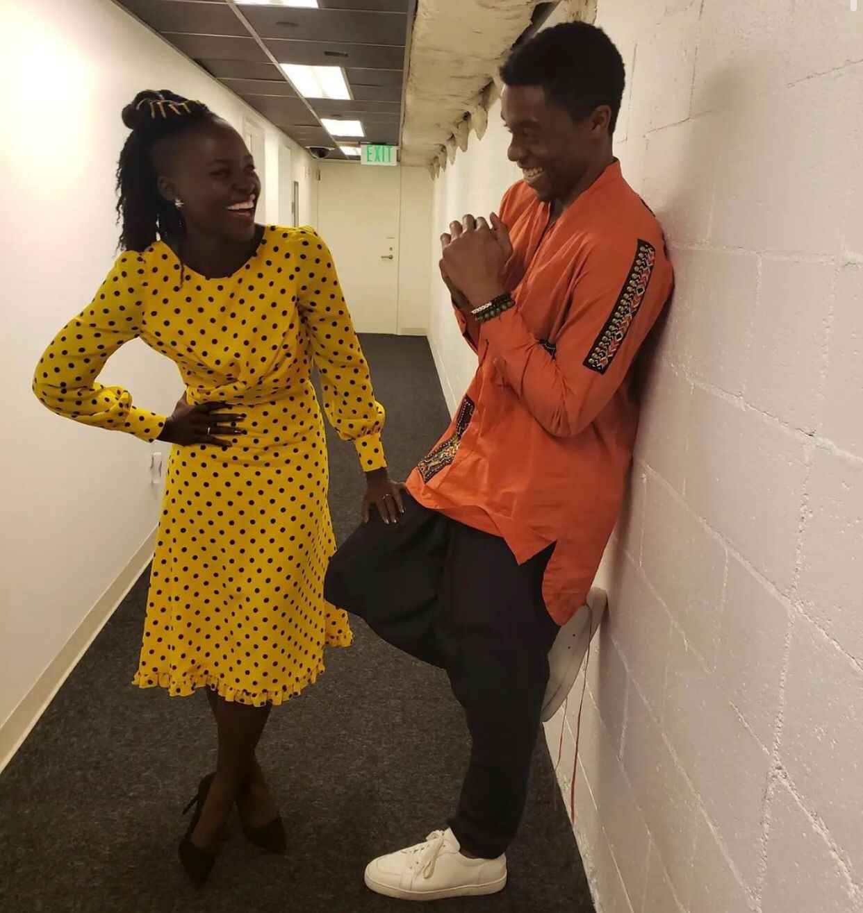Lupita Nyong'o e Chadwick Boseman (Foto: Instagram/ Reprodução)