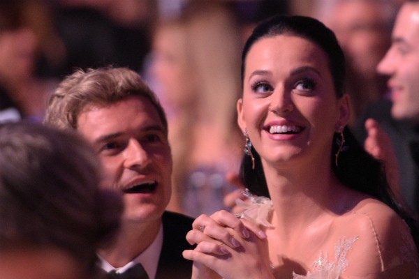 A cantora Katy Perry com o ator Orlando Bloom (Foto: Getty Images)