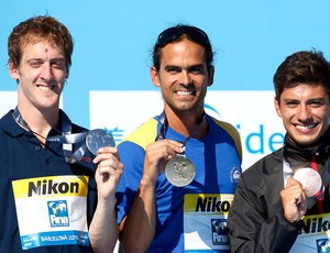 Orlando Duque, Gary Hunt, Jonathan Paredes,  Mundial de natação (Foto: Agência Reuters)