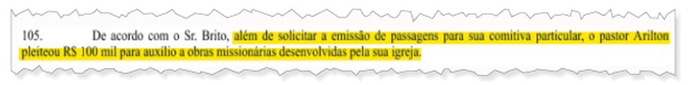 Segundo o empresÃ¡rio JosÃ© Edvaldo Brito, o pastor lobista Arilton Moura pediu R$ 100 mil para âauxÃ­lio a obras missionÃ¡rias desenvolvidas por sua igrejaâ por intermediar encontro entre o empresÃ¡rio e o ex-ministro Milton Ribeiro â Foto: Editoria de Arte