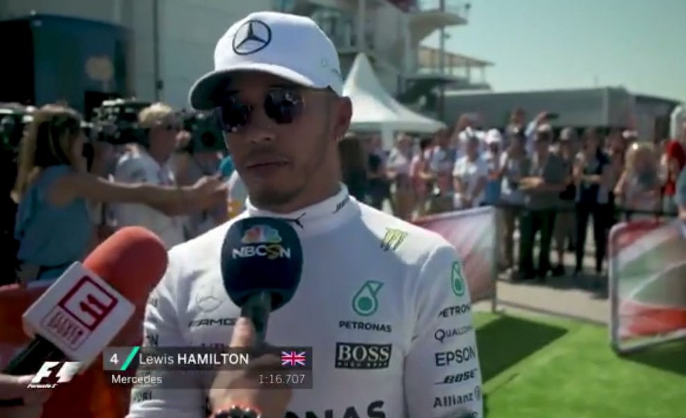 Lewis Hamilton no GP da Hungria de 2017 (Foto: Reprodução)