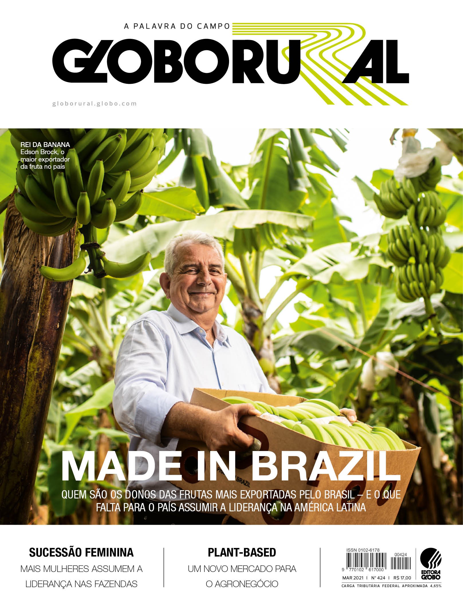 Capa da edição de março de 2021 da Revista Globo Rural (Foto: Editora Globo)