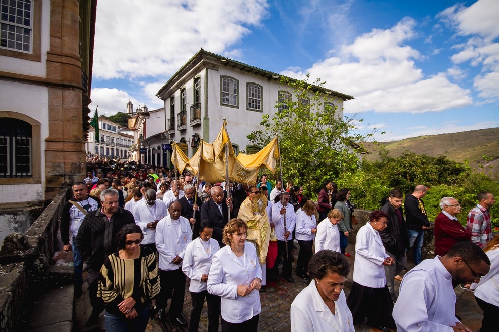 Procissão de Corpus Christi em Ouro Preto — Foto: Prefeitura de Ouro Preto/Divulgação