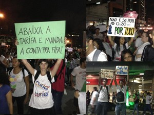 Jovem erguem cartazes em protesto, nesta segunda-feira (17), em Salvador (Foto: Jairo Gonçalves / Arquivo Pessoal)
