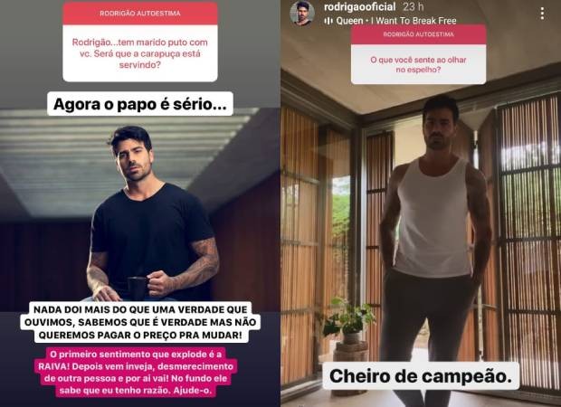 Ex-BBB Rodrigão responde a comentários dos seguidores sobre autoestima (Foto: Reprodução/Instagram)