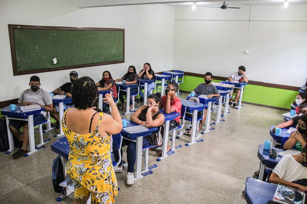 Professores querem identificar as necessidades dos alunos para fazer a readequação curricular em Cachoeiras de Macacu — Foto: Prefeitura de Cachoeiras de Macacu