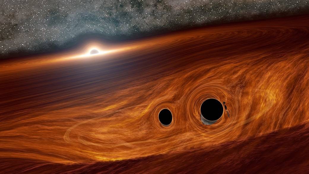 Astrônomos podem ter visto luz da fusão de buracos negros pela 1ª vez (Foto: Caltech/R. Hurt (IPAC))