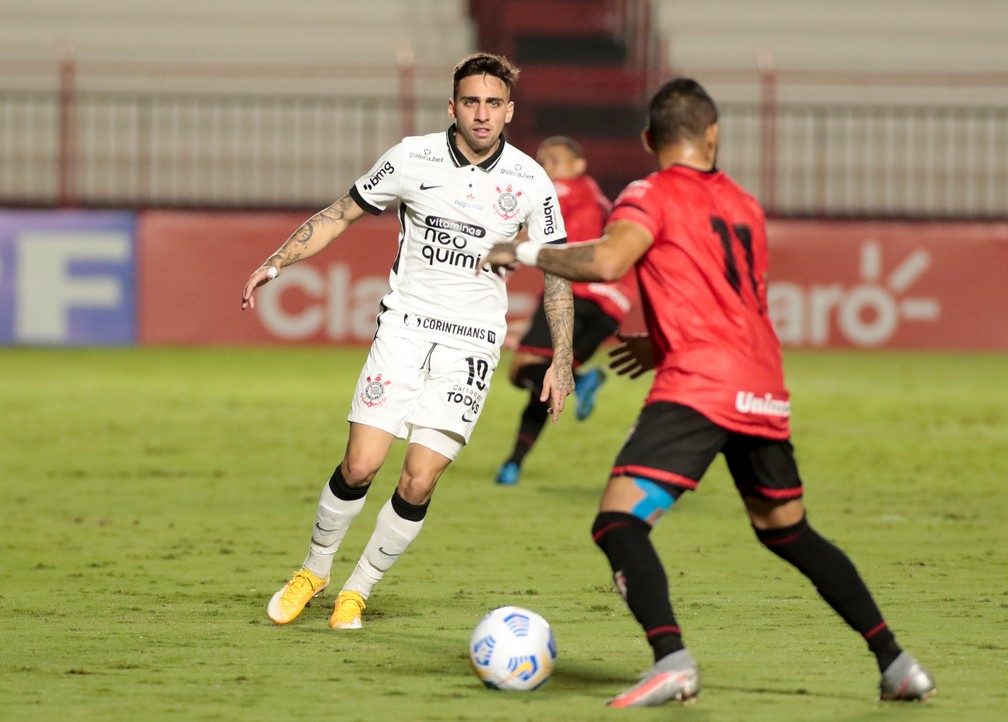 Gustavo Mosquito foi o melhor do Corinthians em Goiânia — Foto: Rodrigo Coca/Agência Corinthians