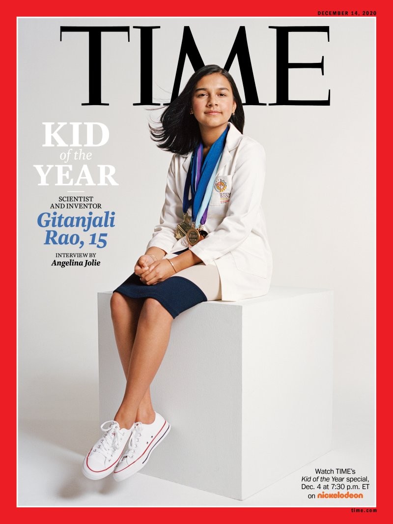  A estudante Gitanjali Rao, de 15 anos, foi eleita a personalidade do ano pela revista Time (Foto: Reprodução/Time)