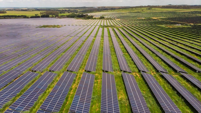 A geração de energia solar fotovoltaica representa cerca de 1,2% da matriz elétrica do Brasil — Foto: AES Tietê/Divulgação