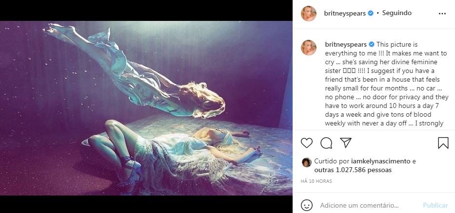Britney Spears alfineta família após fim da tutela (Foto: Reprodução / Instagram)