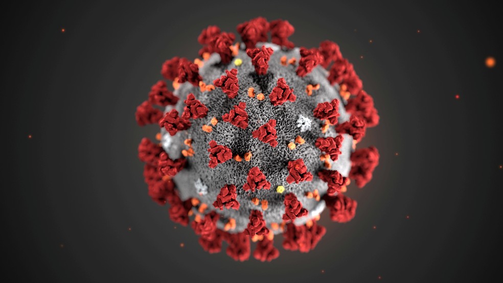 Ilustração feita pelo Centro de Controle e Prevenção de Doenças (CDC), dos EUA, mostra a morfologia do novo coronavírus, conhecido cientificamente como 2019-nCoV — Foto: Alissa Eckert, MS; Dan Higgins, MAM/CDC/Handout via Reuters
