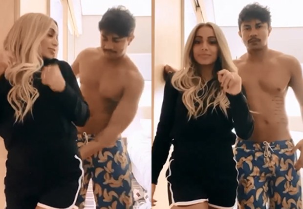 Anitta aparece com rapper Xamã em clima hot e web pira