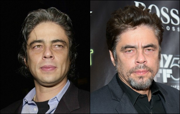 Para muita gente, Benicio del Toro continua sendo galã. Pode ser, mas o astro porto-riquenho envelheceu demais de 2000, quando tinha 33 anos, para 2014. Hoje o ator tem 47. (Foto: Getty Images)