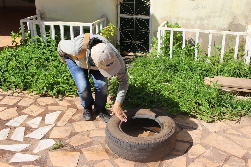 Combate ao Aedes Aegypti em Guajará-Mirim — Foto: Júnior Freitas/G1