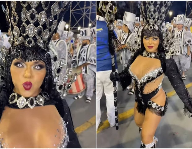 Andréa Capitulino, rainha de bateria da Acadêmicos do Tatuapé no Carnaval 2022 (Foto: Reprodução/Instagram)