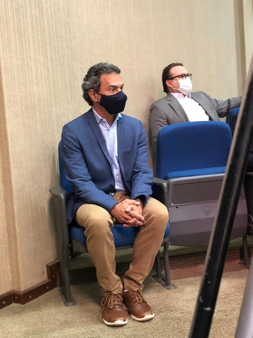 Prefeito de Campo Grande (MS), Marquinhos Trad participou de audiência nesta sexta-feira (7). — Foto: Dyego Queiroz/TV Morena