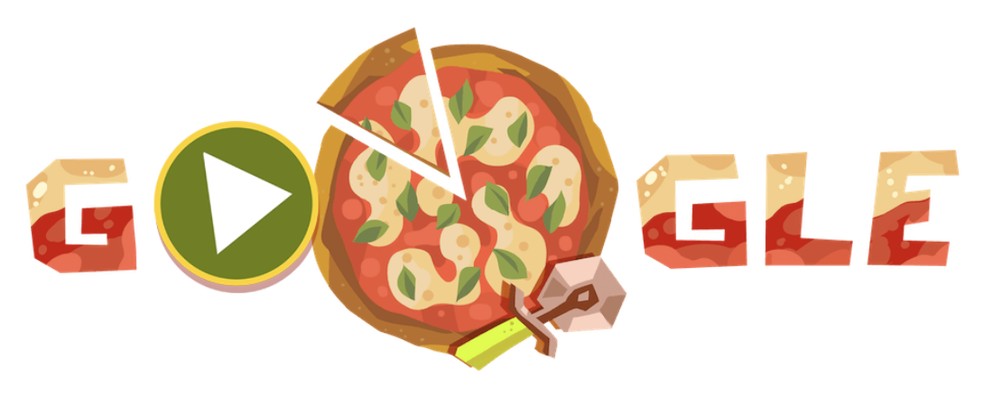 Google Doodle celebra pizza com jogo divertido — Foto: Reprodução/Google