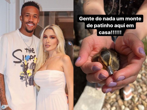Karoline Lima e Éder Militão adotam patos (Foto: Reprodução/Instagram)