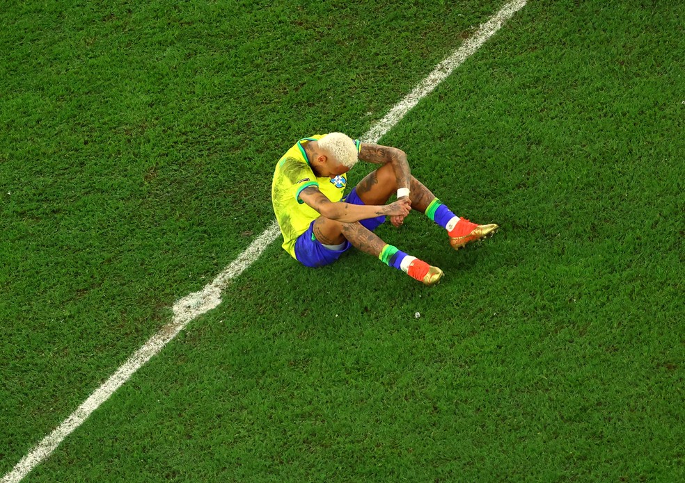 Neymar após desclassificação do Brasil da Copa — Foto: Fabrizio Bensch/Reuters
