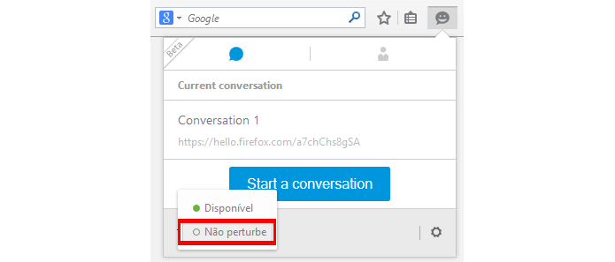 Opção define se o navegador vai informar novas notificações de conversas (foto: Reprodução/Firefox)