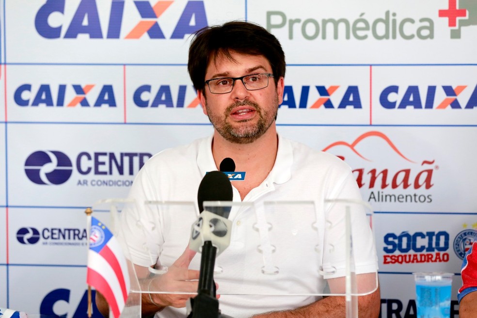 Guilherme Bellintani presidente do Bahia fala sobre situação dos clubes — Foto: Felipe Oliveira / Divulgação / E C Bahia