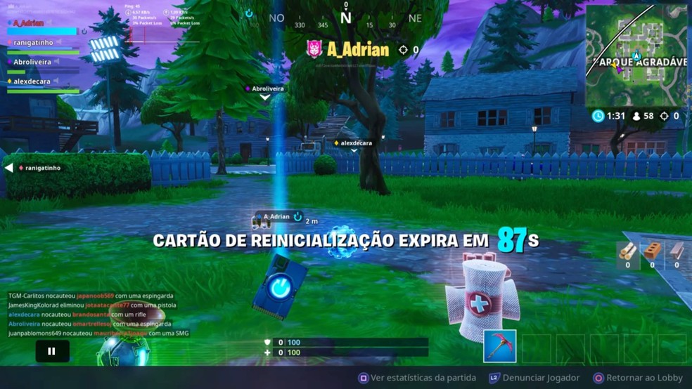 Fortnite Recebe Van De Reinicializacao No Patch V8 30 Veja Como - o jogador tera 90 segundos para ser trazido de volta ao jogo foto reproducao