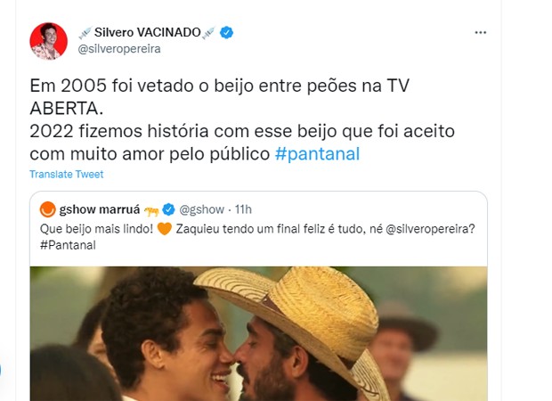 Publicação de Silvero Pereira (Foto: Reprodução/Twitter)