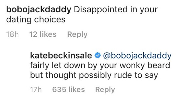 Kate Beckinsale rebate internauta sobre suposto relacionamento com Pete Davidson (Foto: Reprodução / Instagram)