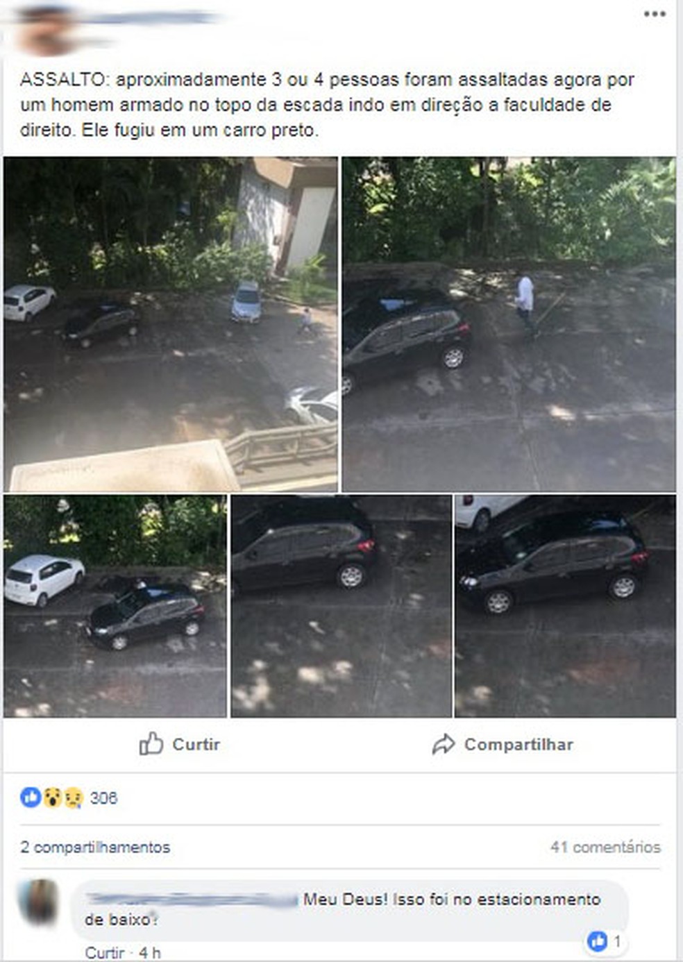 Estudante registrou o fato e mostrou revolta com o caso. (Foto: Divulgação/Redes Sociais)
