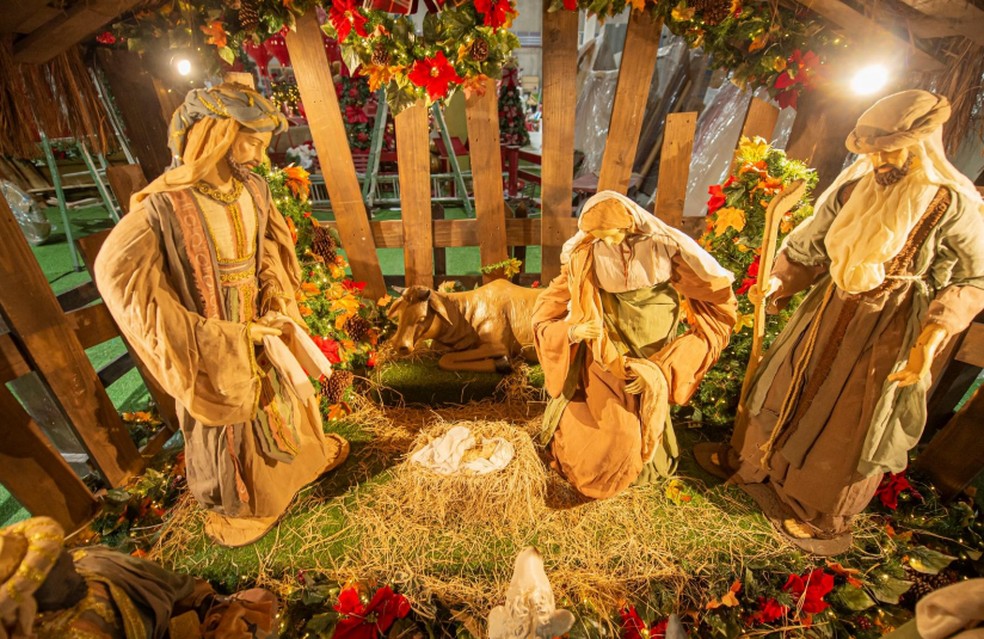 O presépio simbolizando o nascimento de Jesus — Foto: Divulgação
