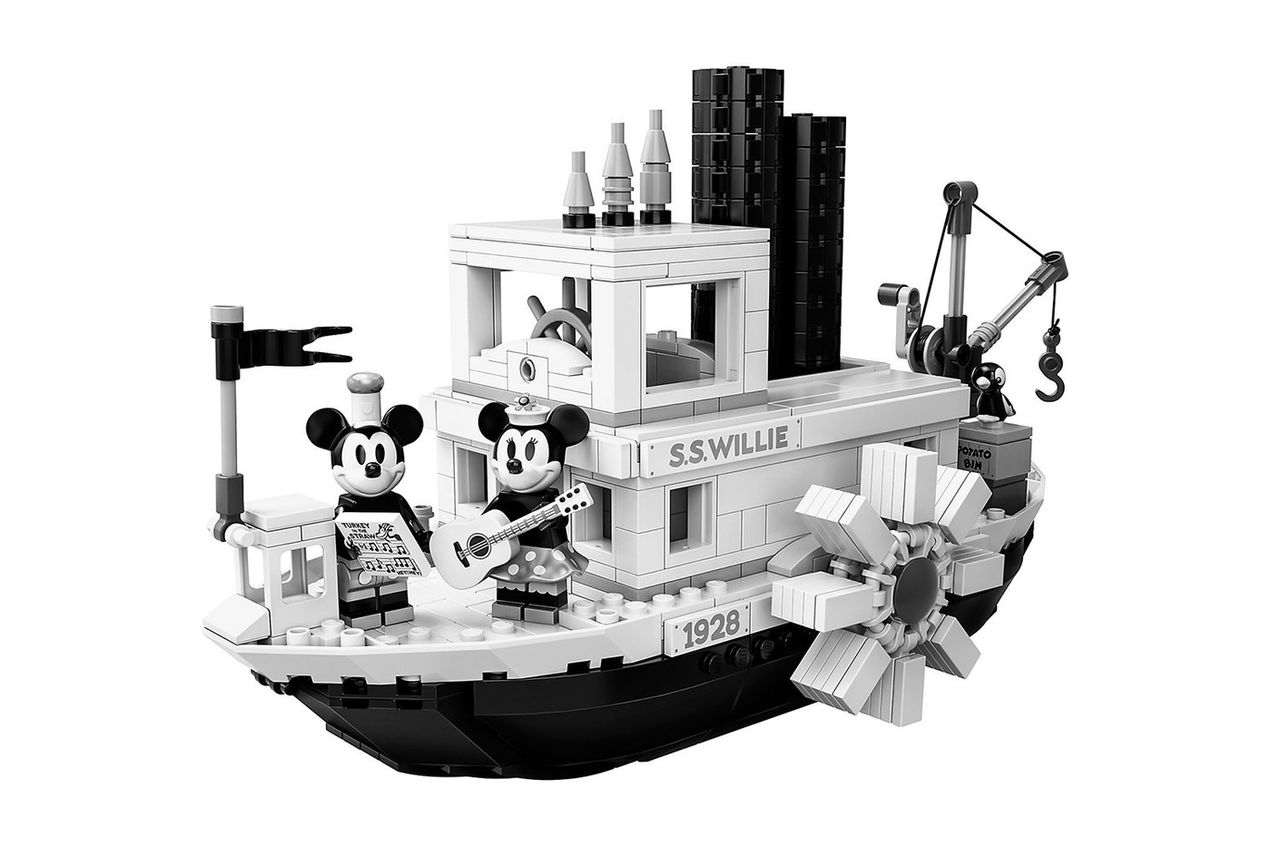 O novo Lego inspirado em Steamboat Willie, primeiro curta de Mickey na Disney (Foto: Divulgação)