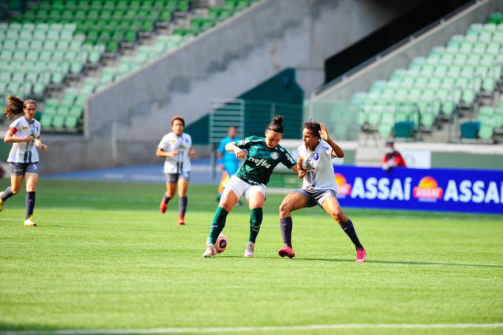 Palmeiras dominou o jogo do início ao fim  — Foto: Rodrigo Corsi/FPF