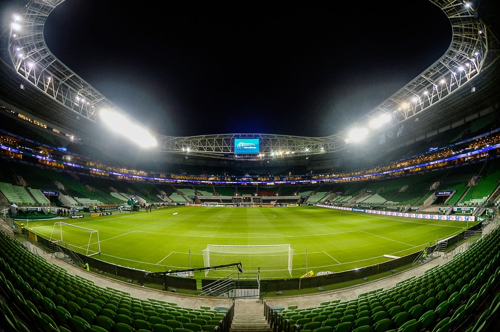 Arena Palmeiras entrou no clima da zoação com o Flamengo em 2017 — Foto: Renato Pizzutto/BP Filmes