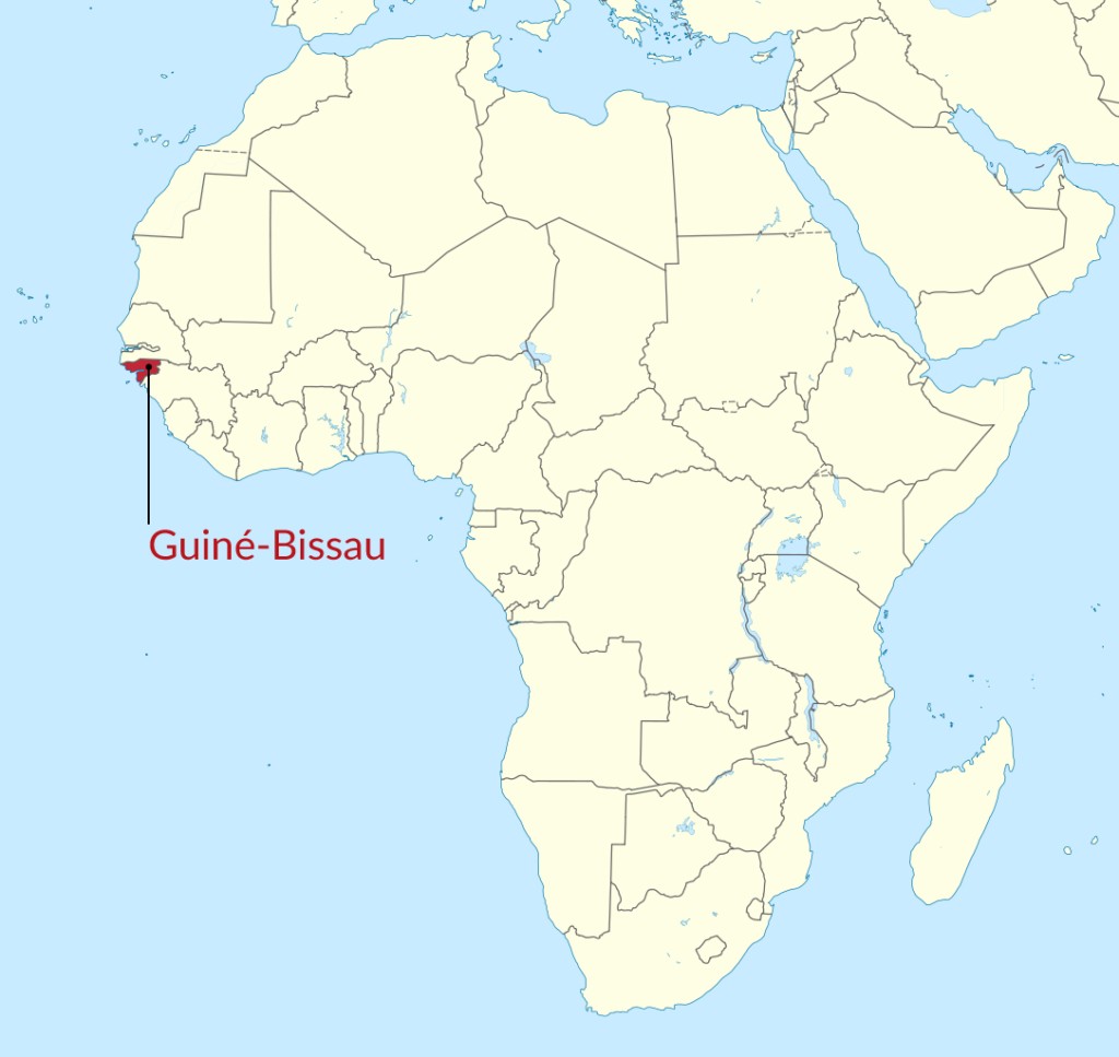 Mapa mostra Guiné Bissau (Foto: Reprodução )