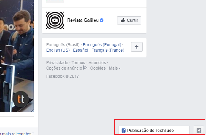 Usuário pode abrir várias publicações do Facebook ao mesmo tempo em pop-ups (Foto: Reprodução/Gabrielle Lancellotti)