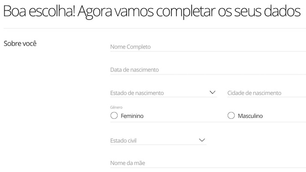 Abrindo conta no Santander pela Internet — Foto: Reprodução/Helito Beggiora