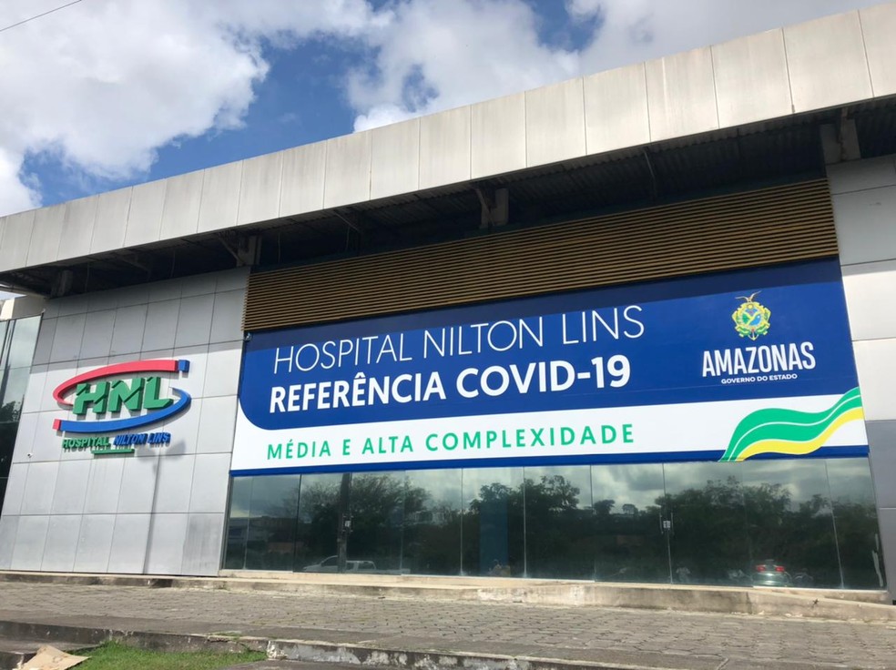 Hospital Nilton Lins, em Manaus — Foto: Matheus Castro/G1