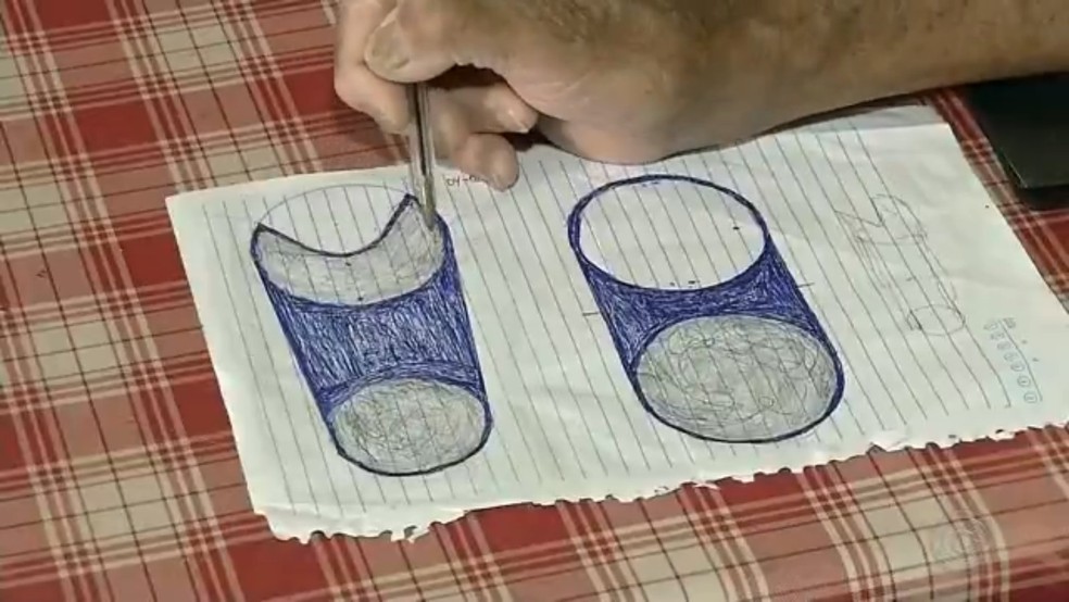 Projeto foi desenhado e idealizado pelo aposentado em Floreal — Foto: Reprodução/TV TEM