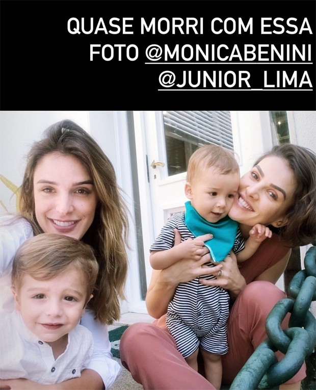 Rafa Brites, Rocco, Monica Benini e Otto (Foto: Reprodução / Instagram)
