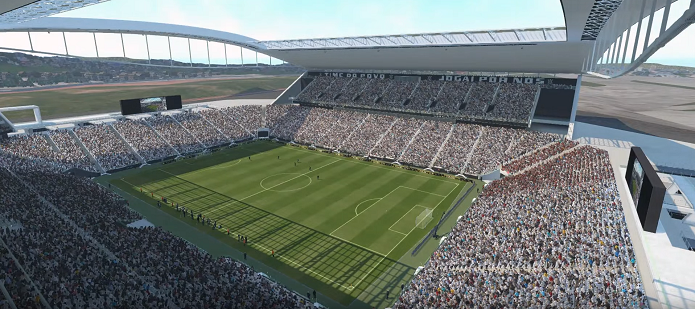 Estádio do Corinthians tem versão digital no game (Foto: Reprodução/Thiago Barros)