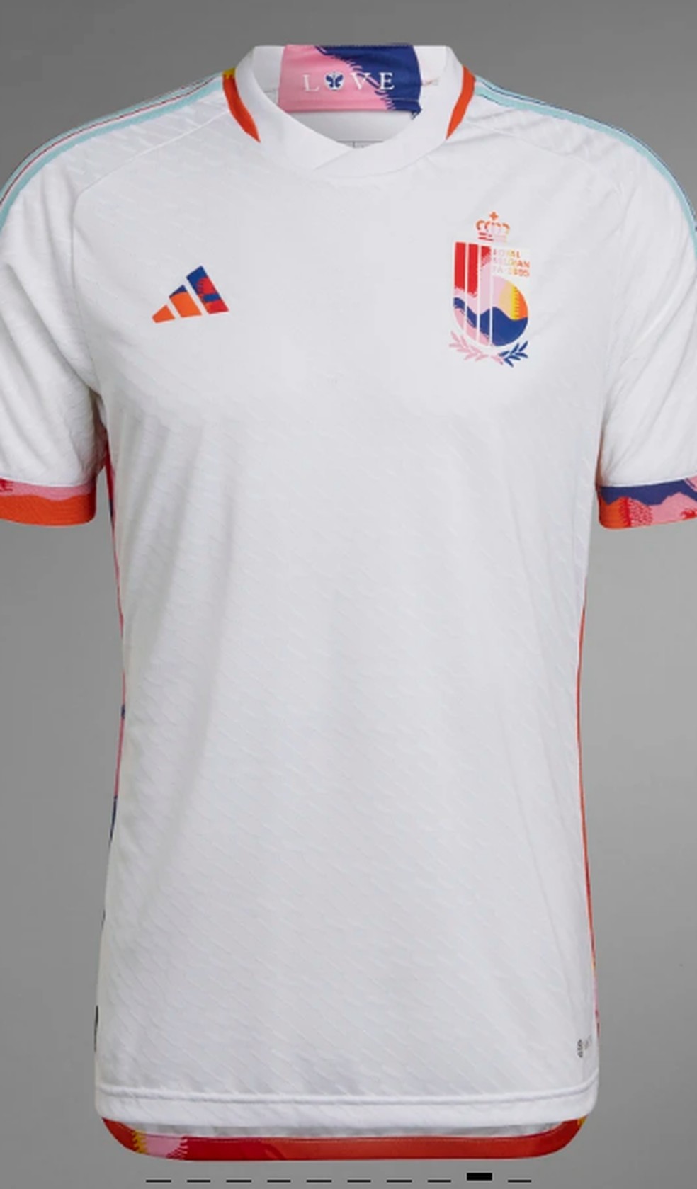 Imagem da camisa da seleção belga — Foto: Reprodução/Adidas