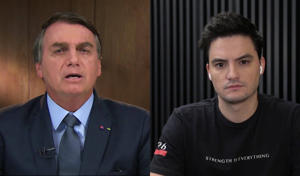 Bolsonaro e Felipe Neto: justiça determina arquivamento de investigação por crime contra a honra — Foto: Montagem/G1