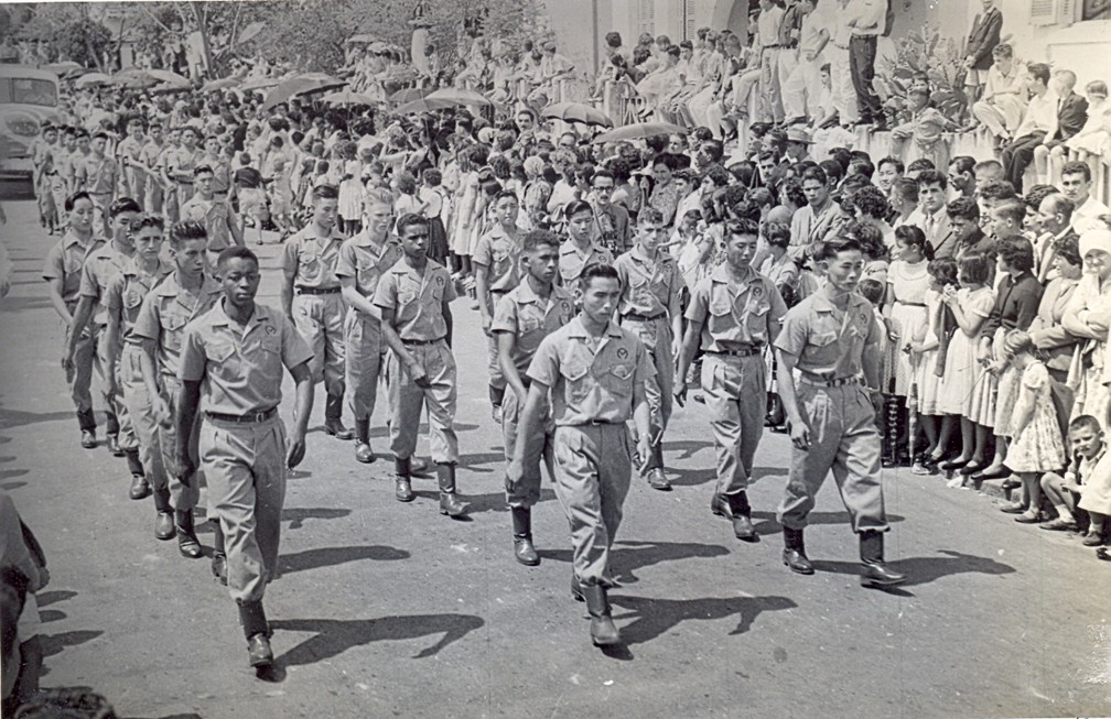 Desfile em comemoração ao aniversário de fundação de Presidente Prudente realizado em 1957 — Foto: Museu e Arquivo Histórico