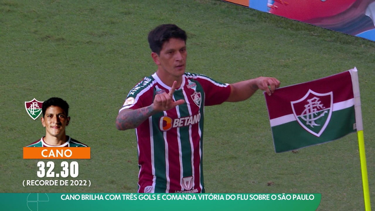 Cano faz três gols e comanda a vitória de virada do Fluminense sobre o São Paulo no Maracanã