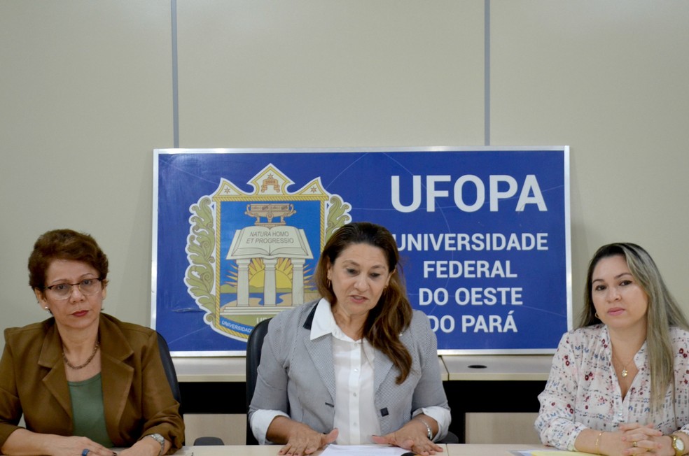Coletiva dilvulga Processo Seletivo da Ufopa para 280 vagas fora de Santarém — Foto: Fábio Cadete/G1