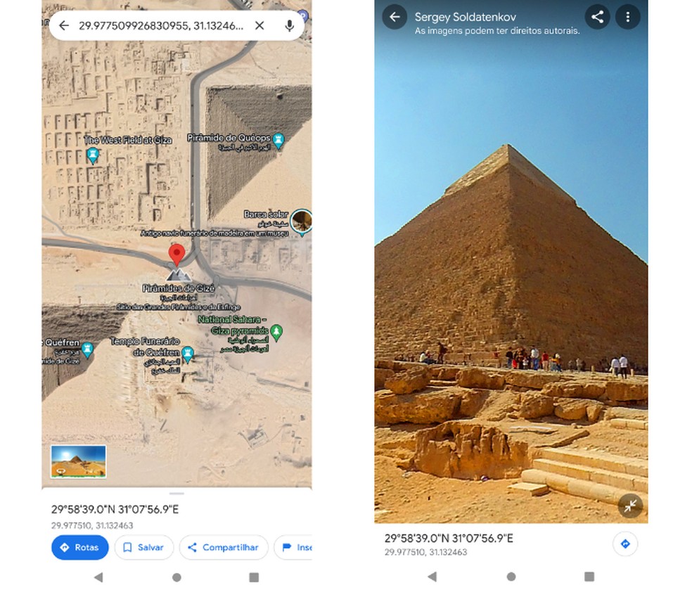Majestosas e enigmáticas, Pirâmides de Gizé atraem a atenção de turistas do mundo todo — Foto: Reprodução/Mariana Tralback